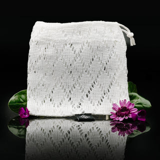 LIMITED White Shower Soap Bag | Bamboo Fabric