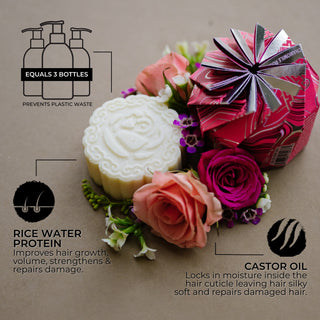Castor Oil Shampoo Bar for Ultra-Hydrating | Chamomile Rose