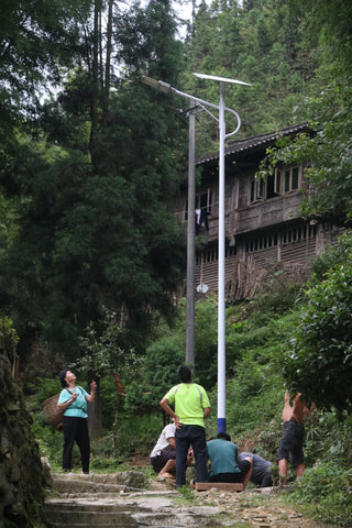 Streetlights for Longsheng's more remote regions