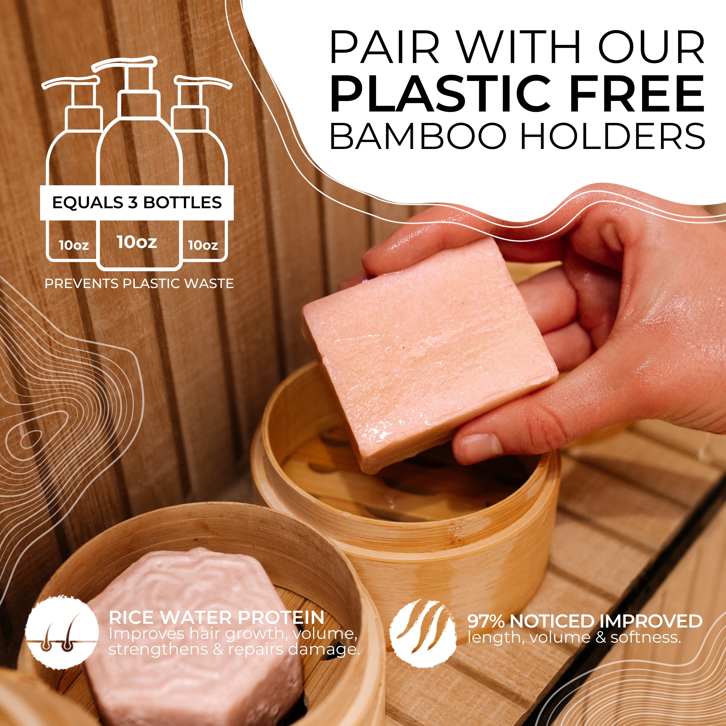 thumbnail image 2 of OLIVIA CARE All-Natural Coconut Shampoo Bar And Conditioner Bar - Moisturizing Plastic-Free Hair Care 2 of 12