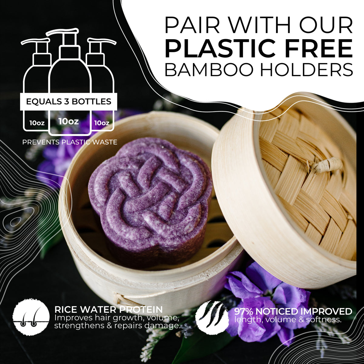 Purple Shampoo Bar with Biotin – Blonde & Gray | VIORI - angle 7