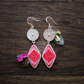 LIMITED Red Yao Embroidered Earrings