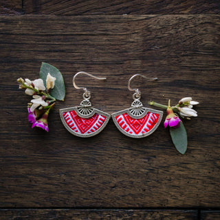 LIMITED Red Yao Embroidered Earrings