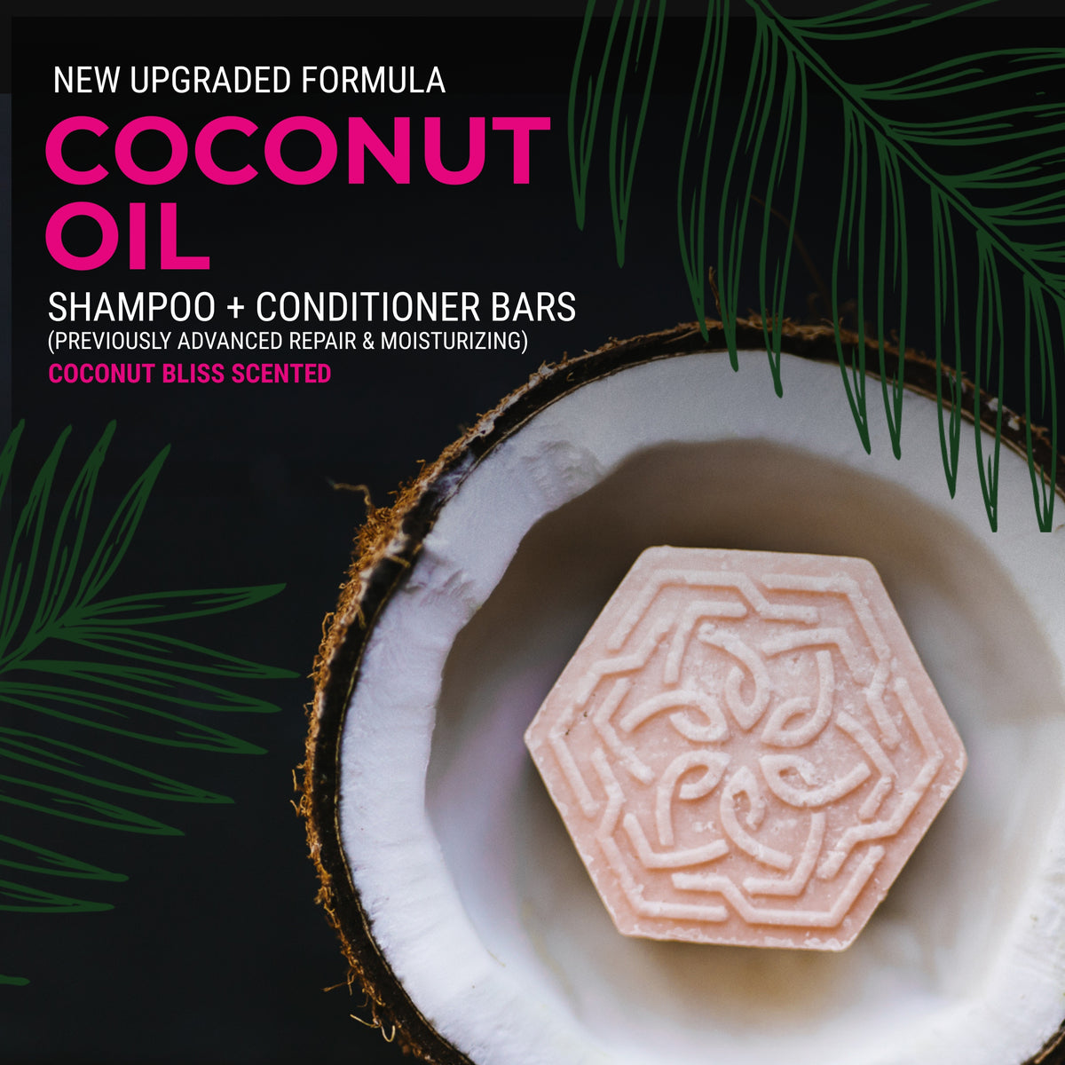Coconut Oil Repair Shampoo Bar – Damaged Hair | VIORI - angle 3