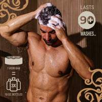 Men's Sandalwood Shampoo Bar – Rice Water | VIORI - angle 5