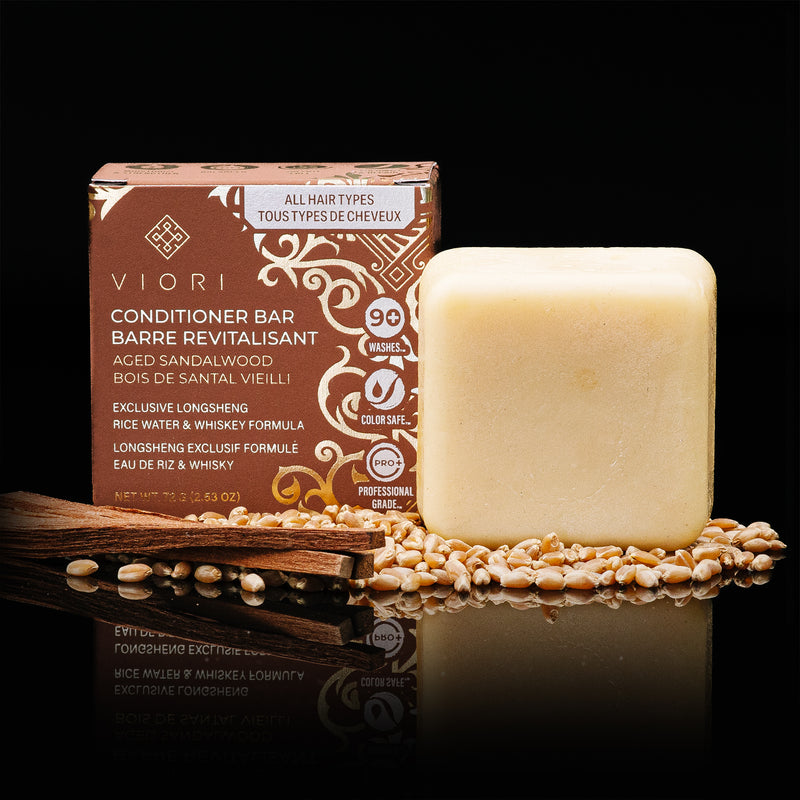 Men's Sandalwood Conditioner Bar – Rice Water | VIORI - VIORI Rice Water Hair Care