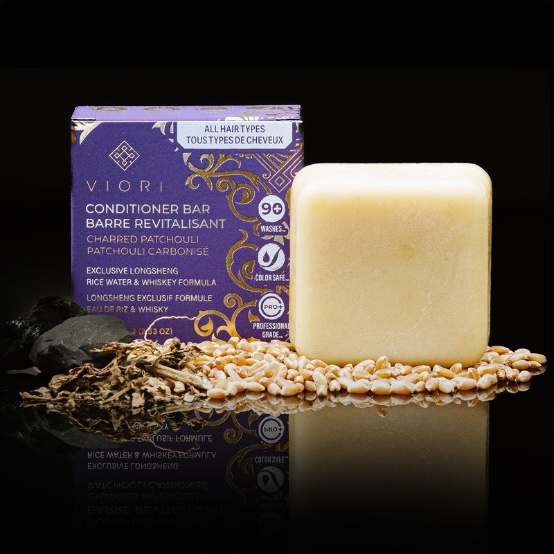 Men's Patchouli Conditioner Bar – Rice Water | VIORI - VIORI Rice Water Hair Care