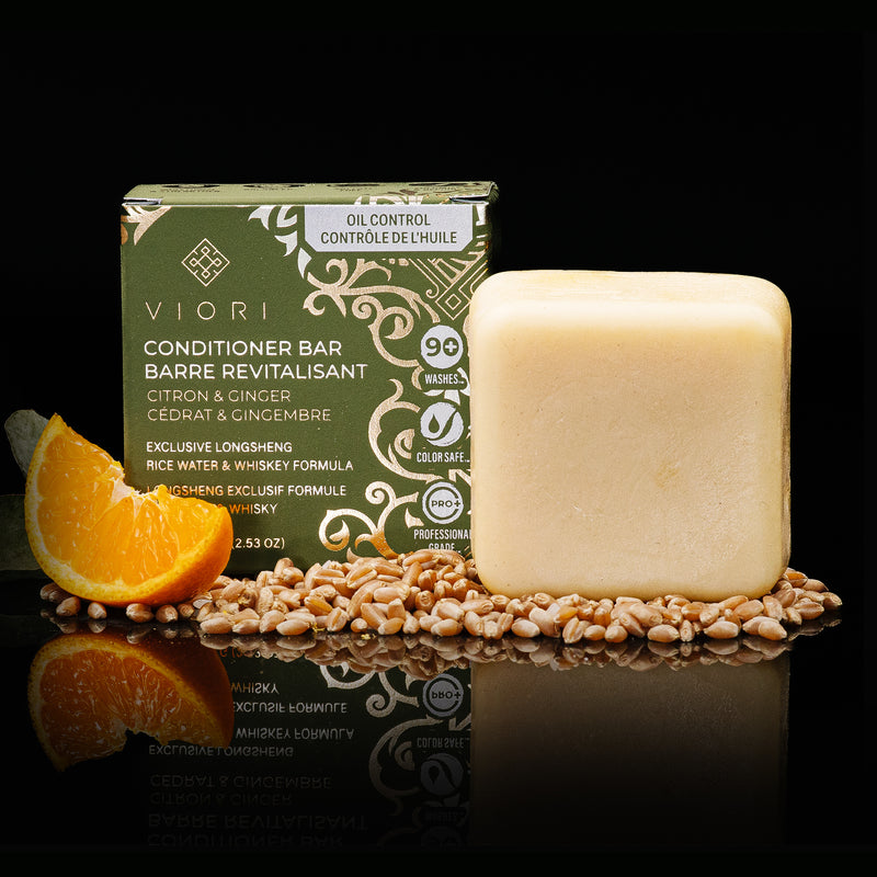 Men's Citron Ginger Conditioner Bar – Oily Hair | VIORI - VIORI Rice Water Hair Care