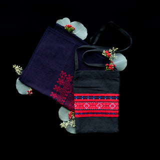 Yao Crossbody Bag & Embroidered Cloth Gift Box Set