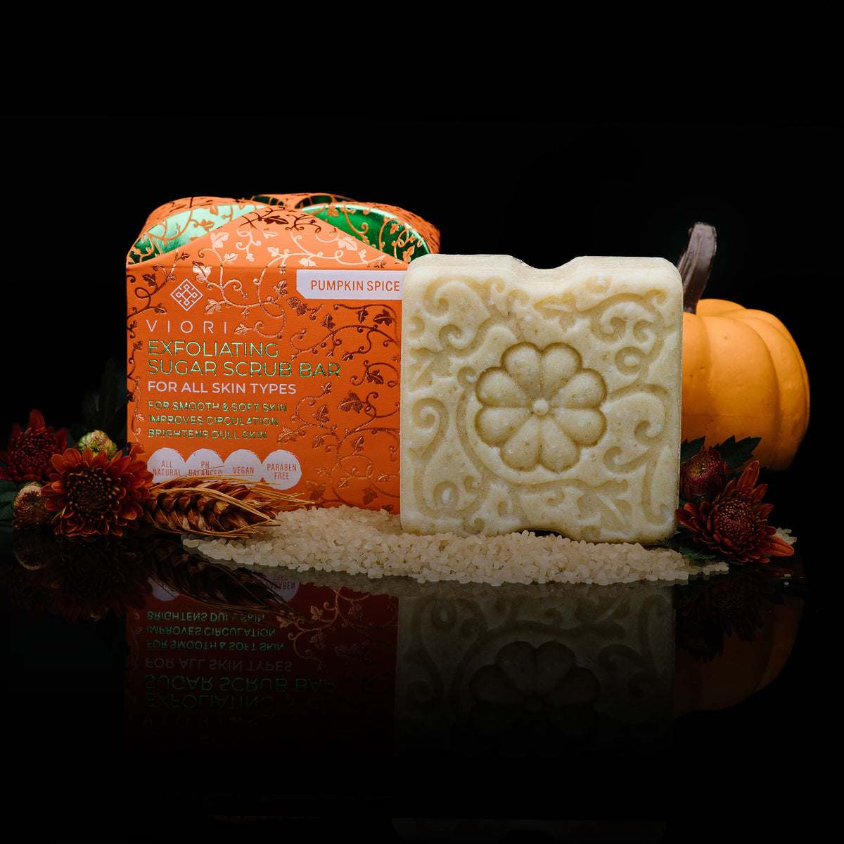 LIMITED Sugar Scrub Bar | Pumpkin Spice - VIORI Rice Water Hair Care