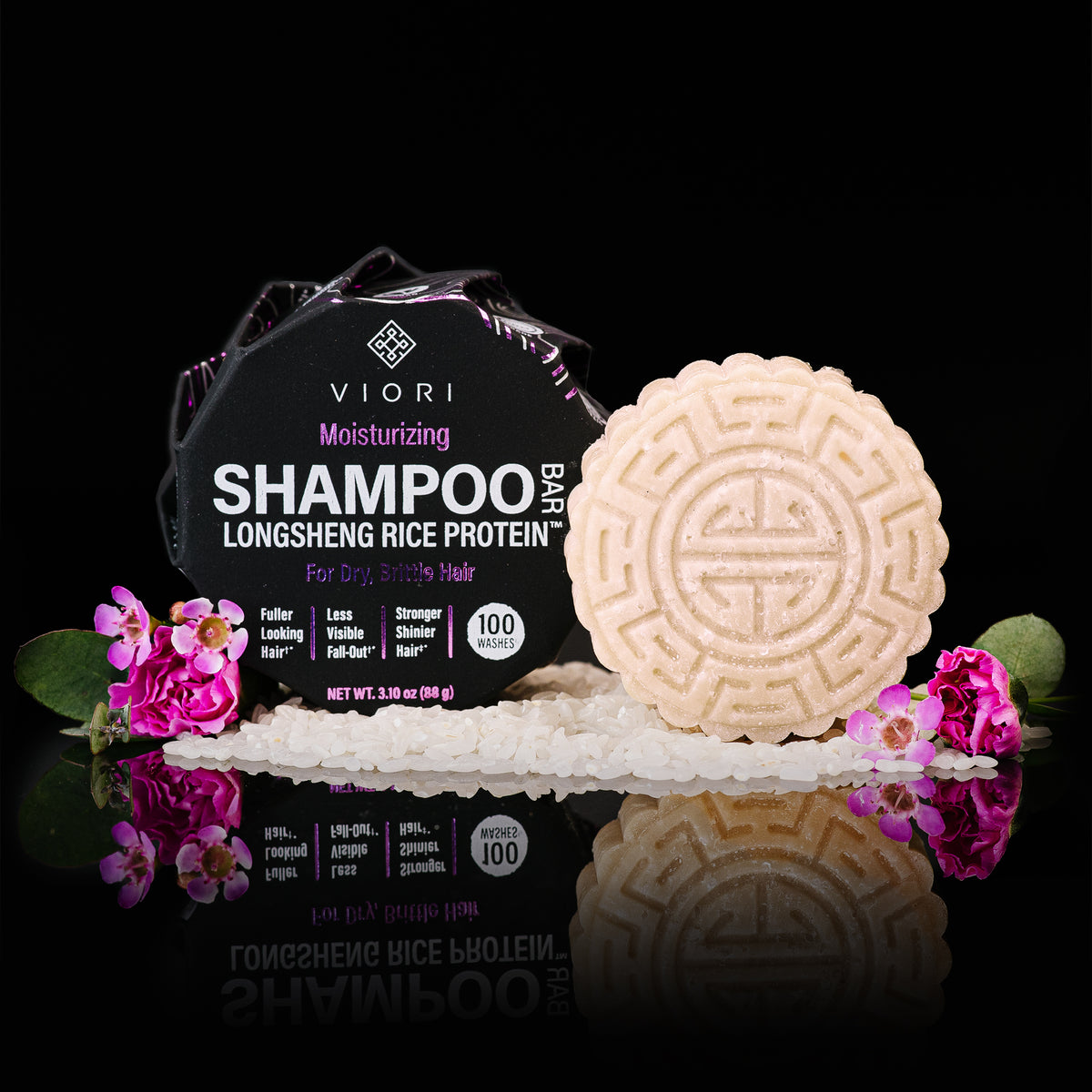 Moisturizing Rice Water Shampoo Bar – Dry Scalp | VIORI - VIORI Rice Water Hair Care
