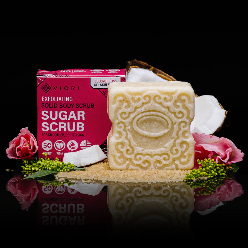 Coconut Sugar Scrub Bar – Moisturizing Exfoliant | VIORI - VIORI Rice Water Hair Care
