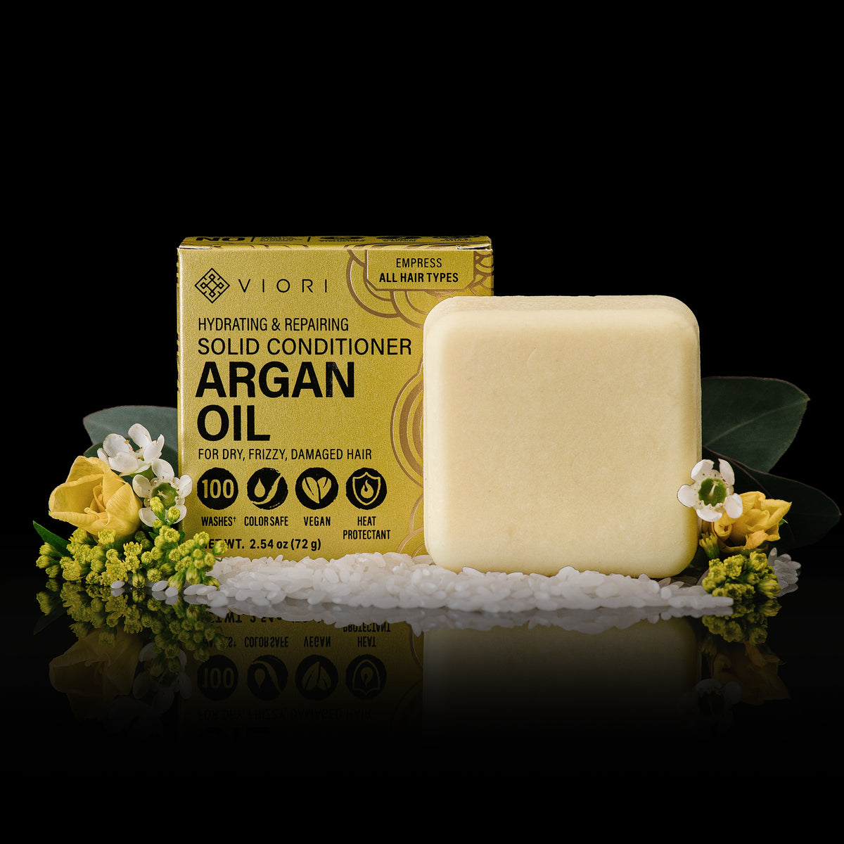 LIMITED Argan Oil Conditioner Bar – Empress | VIORI - VIORI Rice Water Hair Care
