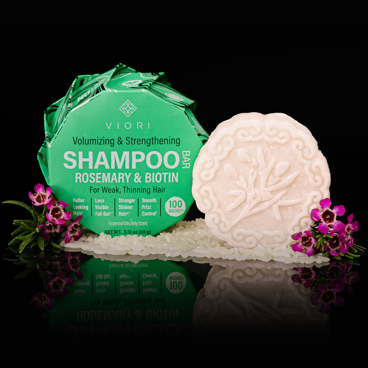 Rosemary Biotin Shampoo Bar – Thinning Hair | VIORI - VIORI Rice Water Hair Care