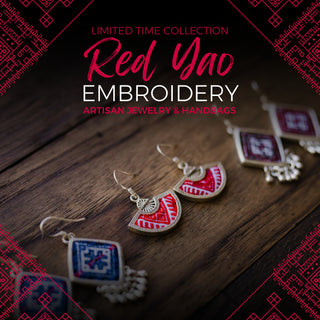 LIMITED Red Yao Embroidered Earrings