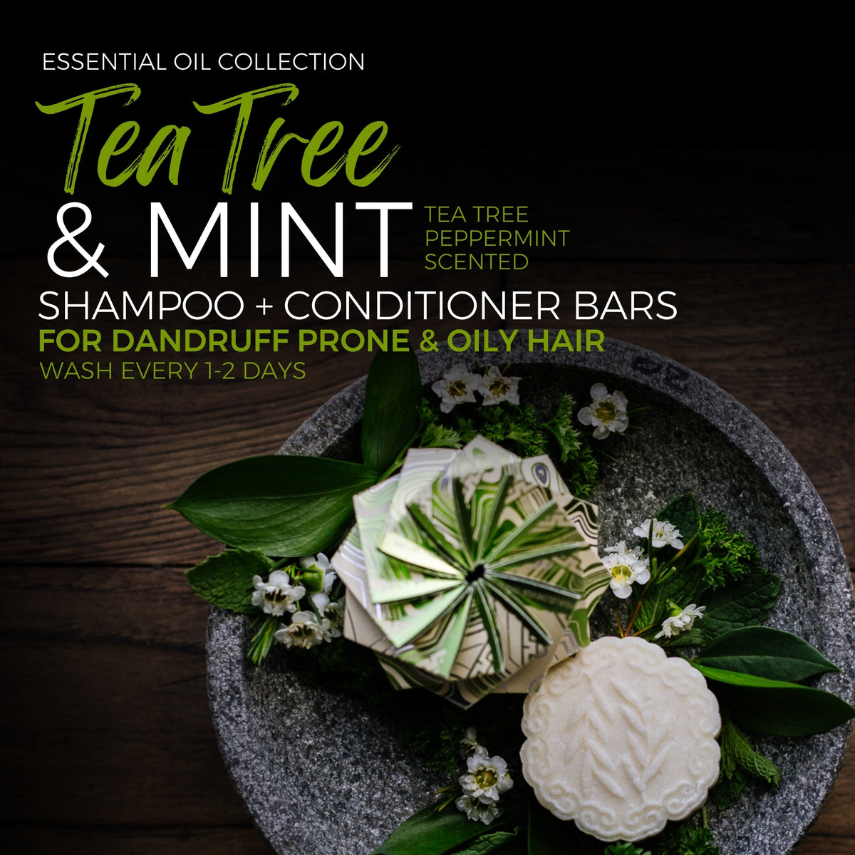 Tea Tree Shampoo Bar – Oily & Itchy Scalp | VIORI - angle 3