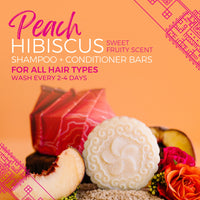 LIMITED Peach Hibiscus Shampoo Bar - angle 3