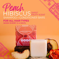 LIMITED Peach Hibiscus Conditioner Bar - angle 3
