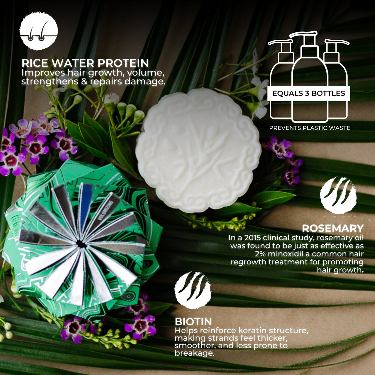 Rosemary Biotin Shampoo Bar – Thinning Hair | VIORI - angle 4