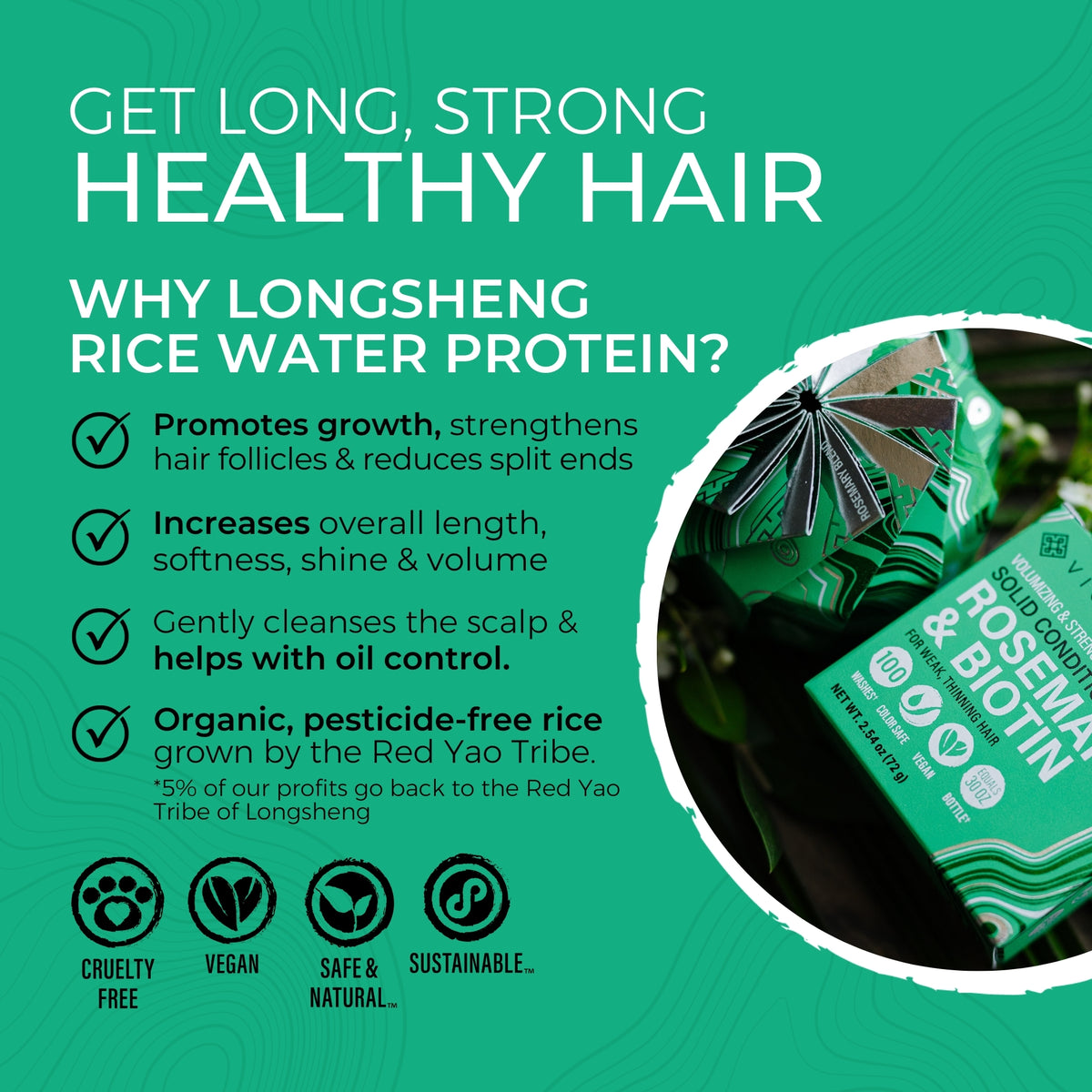 Rosemary Biotin Shampoo Bar – Thinning Hair | VIORI - angle 5