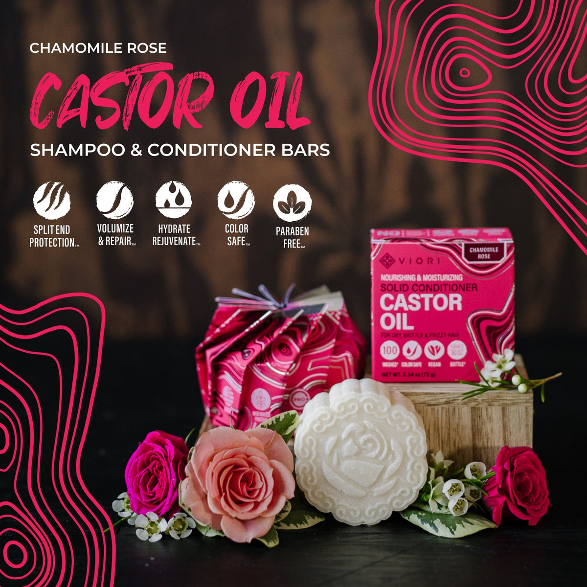 Castor Oil Shampoo Bar – Brittle & Dry Hair | VIORI - angle 4