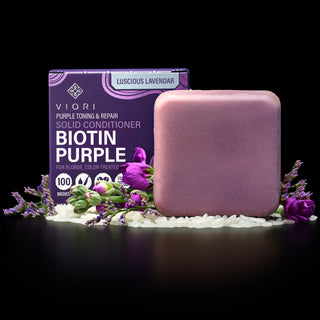 Purple-Toning Conditioner Bar for Blonde & Gray Hair | Lavender Scented