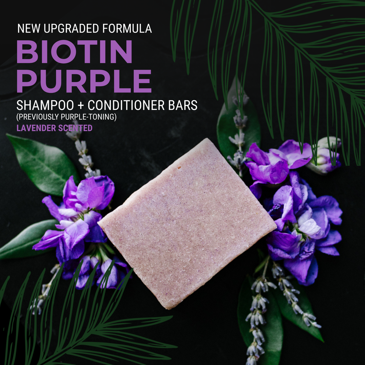 Purple Conditioner Bar with Biotin – Blonde & Gray | VIORI
