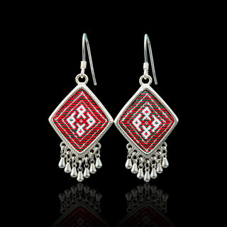 LIMITED Red Yao Embroidered Earrings