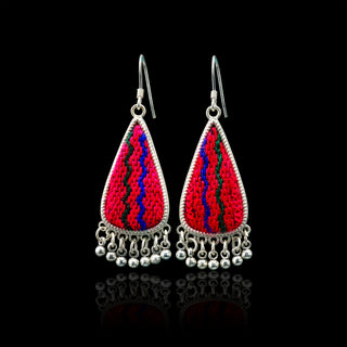 LIMITED Red Yao Embroidered Earrings