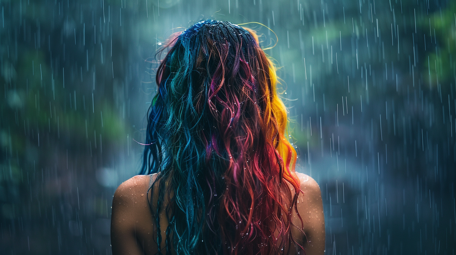 Color treated hair — before and after