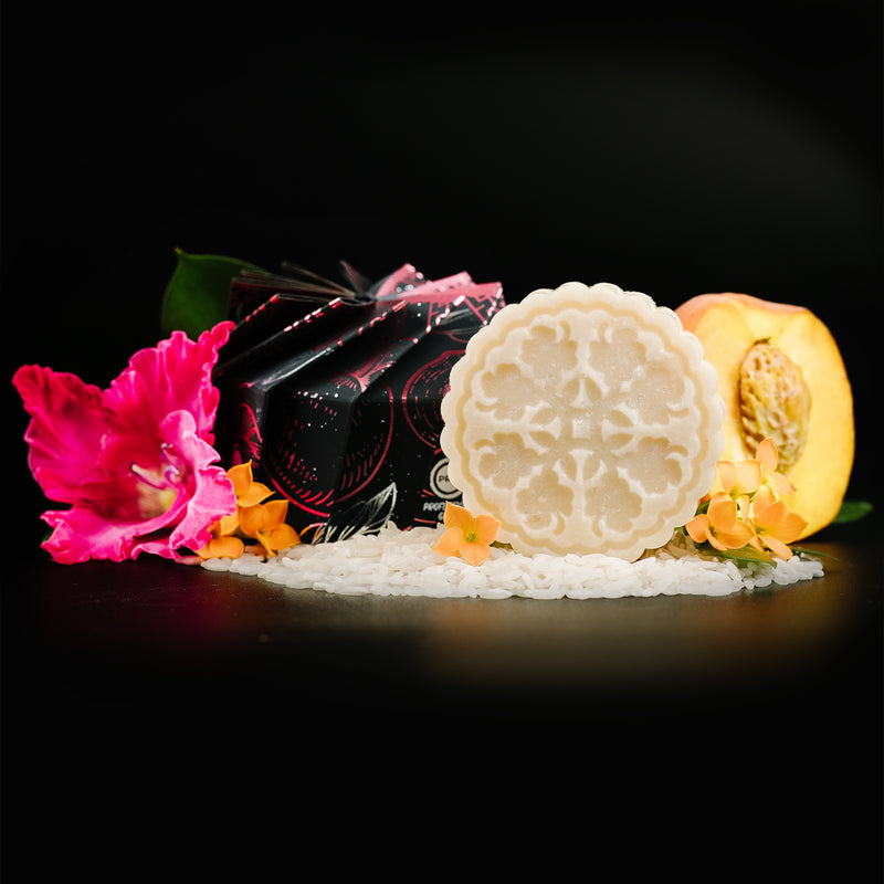 EXCLUSIVE Hibiscus Peach Shampoo Bar - VIORI Rice Water Hair Care