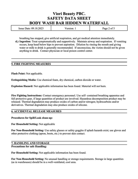 Body wash bar hidden waterfall page 2