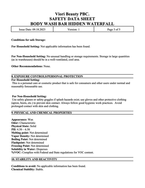 Body wash bar hidden waterfall page 3