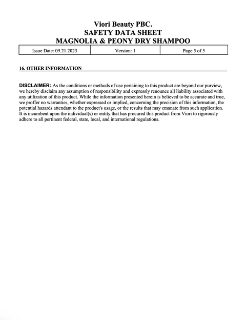 Hidden waterfall conditioner bar MSDS page 4