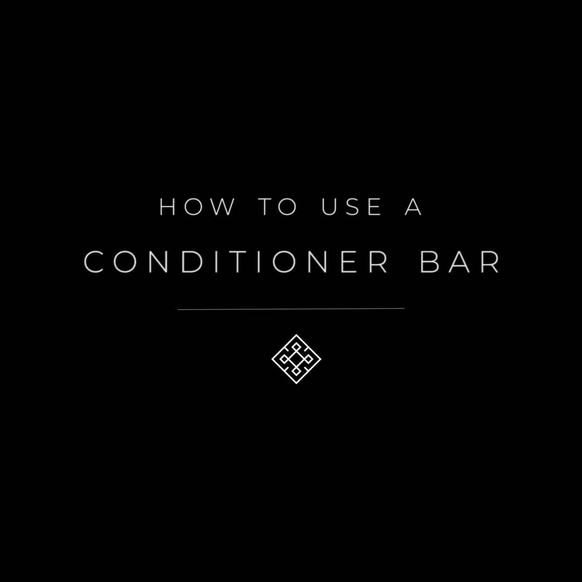 Video: how to use a conditioner bar